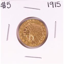 1915 $5 Indian Head Gold Eagle Coin