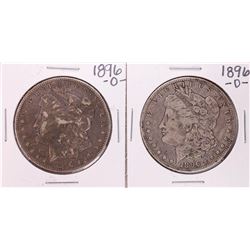 Lot of (2) 1896-O $1 Morgan Silver Dollar Coins