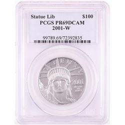 2001-W $100 Proof American Platinum Eagle Coin PCGS PR69DCAM