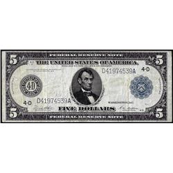 1914 $5 Federal Reserve Note Cleveland