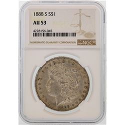 1888-S $1 Morgan Silver Dollar Coin NGC AU53