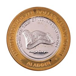 .999 Fine Silver Aladdin Resort & Casino Las Vegas $10 Limited Edition Gaming Token