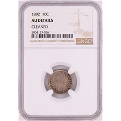 1892 Barber Dime Coin NGC AU Details