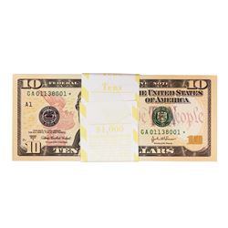 Pack of (100) Consecutive 2004A $10 Federal Reserve STAR Notes