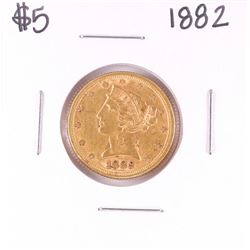 1882 $5 Liberty Head Half Eagle Gold Coin