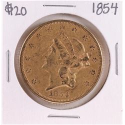 1854 Type 1 $20 Liberty Head Double Eagle Gold Coin