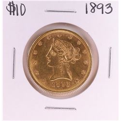 1893 $10 Liberty Head Eagle Gold Coin