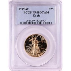 1999-W $25 Proof American Gold Eagle Coin PCGS PR69DCAM