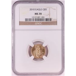 2010 $5 American Gold Eagle Coin NGC MS70