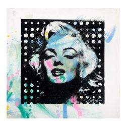 Gail Rodgers "Marilyn Monroe" Original Painting on Silkscreen Canvas