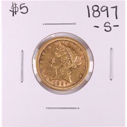 1897-S $5 Liberty Head Half Eagle Gold Coin