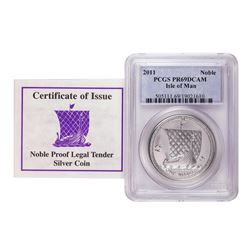 2011 Proof Isle of Man Silver Coin PCGS PR69DCAM