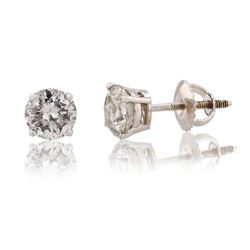 1.92 ctw Diamond 18K White Gold Earrings