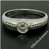 Image 3 : 14kt White Gold 0.32 ctw Bezel Set Round Brilliant Diamond Solitaire Engagement