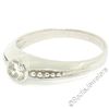 Image 4 : 14kt White Gold 0.32 ctw Bezel Set Round Brilliant Diamond Solitaire Engagement