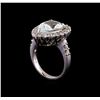 Image 4 : 4.67 ctw Aquamarine and Diamond Ring - 14KT White Gold