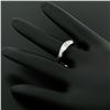 Image 7 : Men's Textured 14K White Gold Bead Set Round Diamond Solitaire Band Ring Sz 9.5