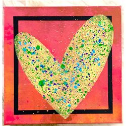 Paulina Del Mar "Hot Pink with Yellow Heart"