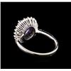 Image 3 : 14KT White Gold 1.92 ctw Tanzanite and Diamond Ring