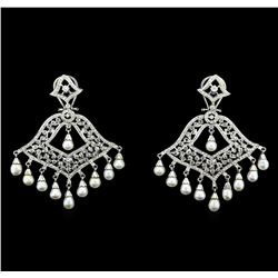 2.95 ctw Diamond Earrings - 14KT White Gold