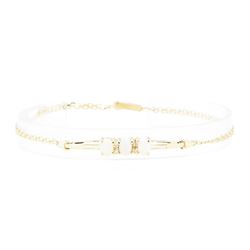 1.60 ctw Opal and Diamond Bracelet - 14KT Yellow Gold