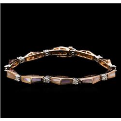 14KT Two-Tone Gold 0.67 ctw Diamond Bracelet