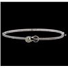 Image 1 : 14KT White Gold 0.33 ctw Diamond Bangle Bracelet