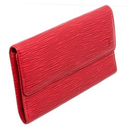 Louis Vuitton Red Epi Leather Porte Tresor International Wallet