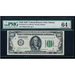 1928 $100 Atlanta Federal Reserve Note PMG 64EPQ