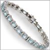 Image 1 : Plated Rhodium 12.55ctw Blue Topaz Bracelet