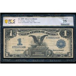 1899 $1 Black Eagle Silver Certificate PCGS 25