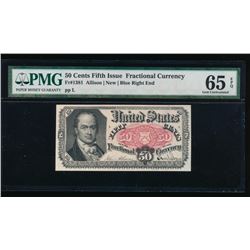 50 Cent Fifth Issue Fractional Note PMG 65EPQ