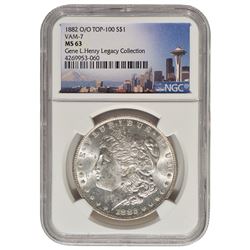 1882-O/O $1 Morgan Silver Dollar Coin NGC MS63