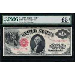 1917 $1 Legal Tender Note PMG 65EPQ