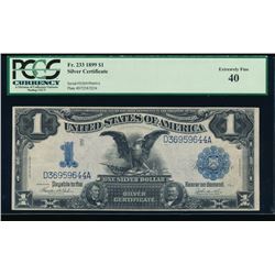 1899 $1 Black Eagle Silver Certificate PCGS 40