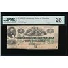 Image 1 : 1862 $2 Confederate States of America Note PMG 25
