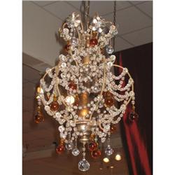 19th Century Beaded Glass Chandelier #1274166
