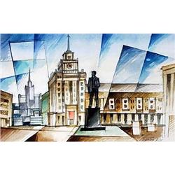 "Moscow today!" on Avant-Garde's watercolor. #1274202