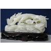 Image 1 : Well  Carved  White  Jade  Dragon  with  Nine  #1274235