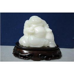 Carved  White  Jade  of  Happy  Buddha #1274237