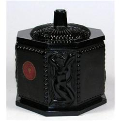 Black Octogonal Female Firgural Powder Jar #1274310