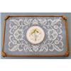 Image 1 :  Embroidered Silk, Lace and Ormolu Vanity Tray #1274345