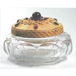 Heisey Powder Jar with Jeweled Top #1274383