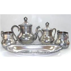 Art Nouveau Victor Silver Co. Tea Set #1274392