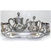 Image 1 : Art Nouveau Victor Silver Co. Tea Set #1274392