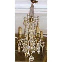 Antique French Bronze and Crystal Chandelier #1274441