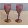 Image 1 : Art Nouveau Design Frosted Opaque Wine Goblets #1274577