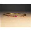 Image 1 : Unique Estate 14K YG Gold Ruby Diamond Bangle #1274762