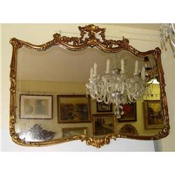 Acanthus Leaf Adorned Gilt Wood Wall Mirror  #1275076