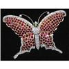 Image 1 : Antique Ruby  & Diamond Butterfly Brooch #1275089